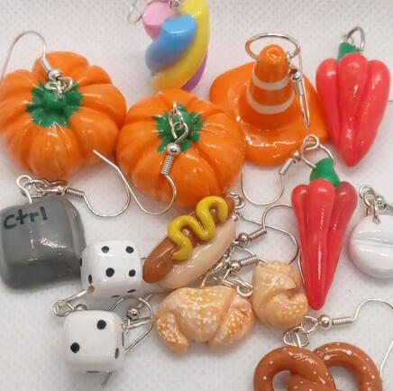 Pendientes de arcilla polimérica - 6€ ud