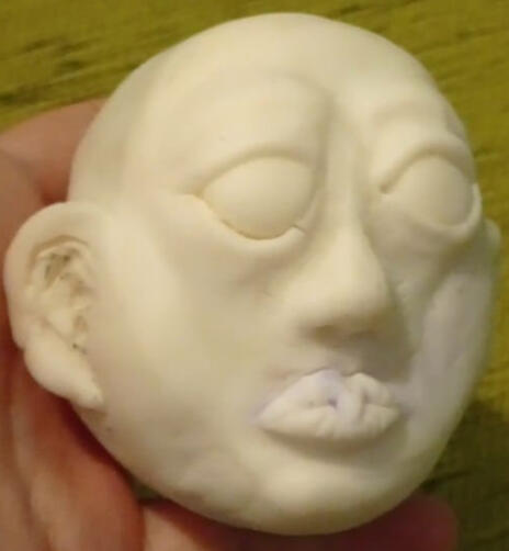 Feto final en arcilla polimérica para usar de molde