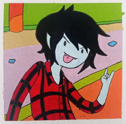 Práctica de gouache Marshall lee