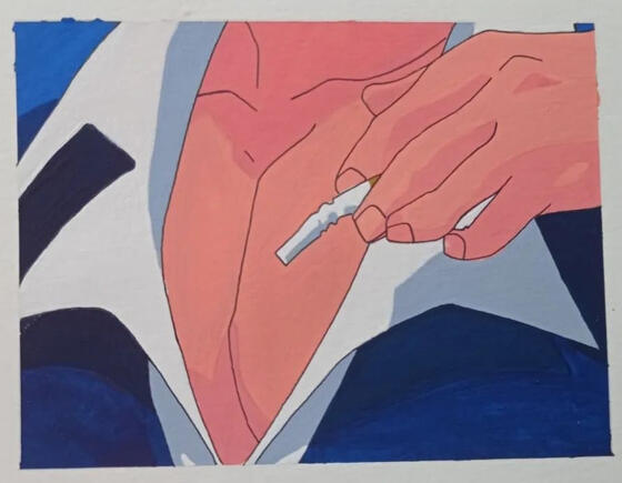 Práctica de gouache Trigun