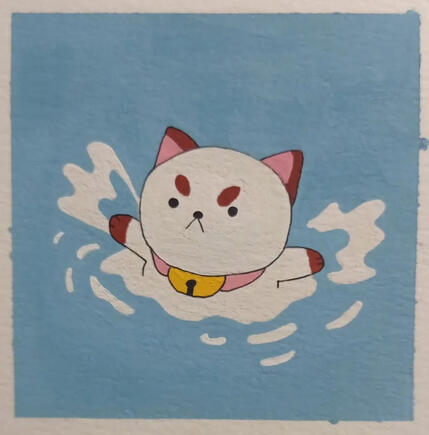 Práctica de gouache Puppycat